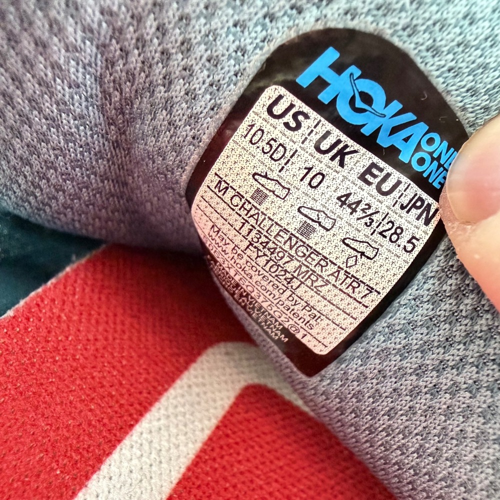 HOKA One One Challenger ATR 7 Mens 10.5 D Trail Running Shoes Gray Blue 1134497 - Picture 13 of 14